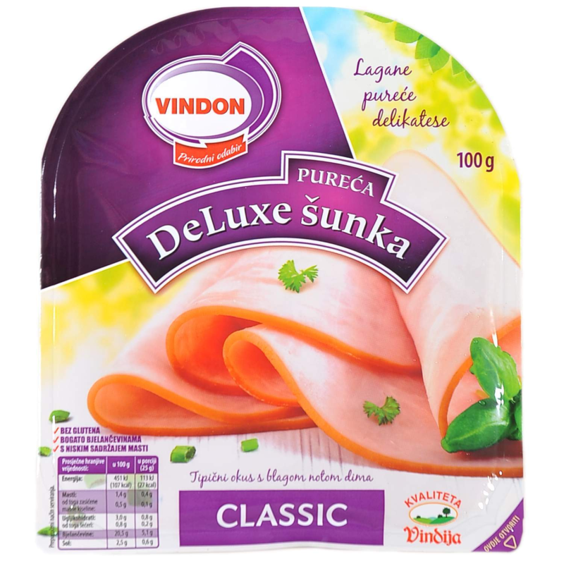 DeLuxe Turkey Ham Vindon 100 g