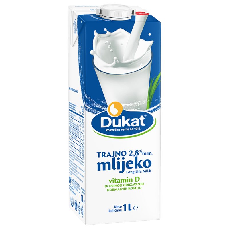 Dukat Permanent Milk 2.8 % m.m. 1 L