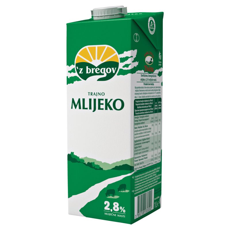 Z bregov Permanent milk 2.8% m.m. 1 l