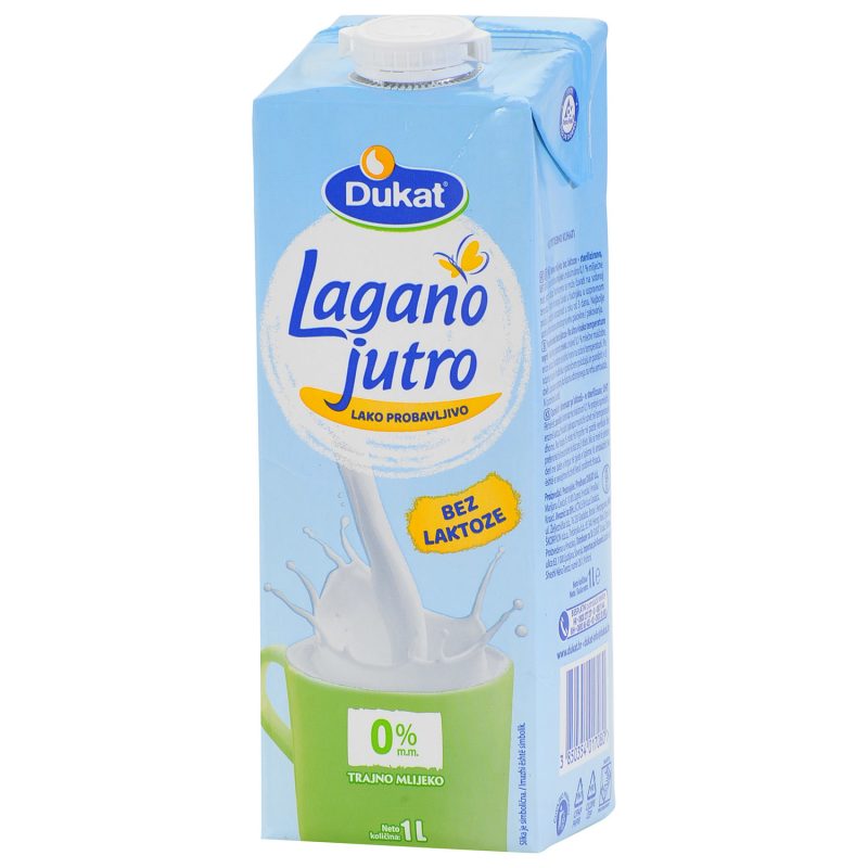 Lagano jutro lactose-free milk 0% m.m. 1l